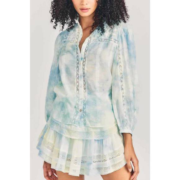 NEW LOVESHACKFANCY ronda top in lily pond hand dye - Picture 4 of 7